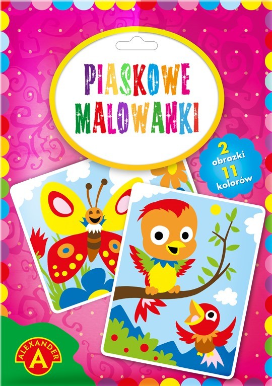 Piaskowe malowanki ptaszki, motyle