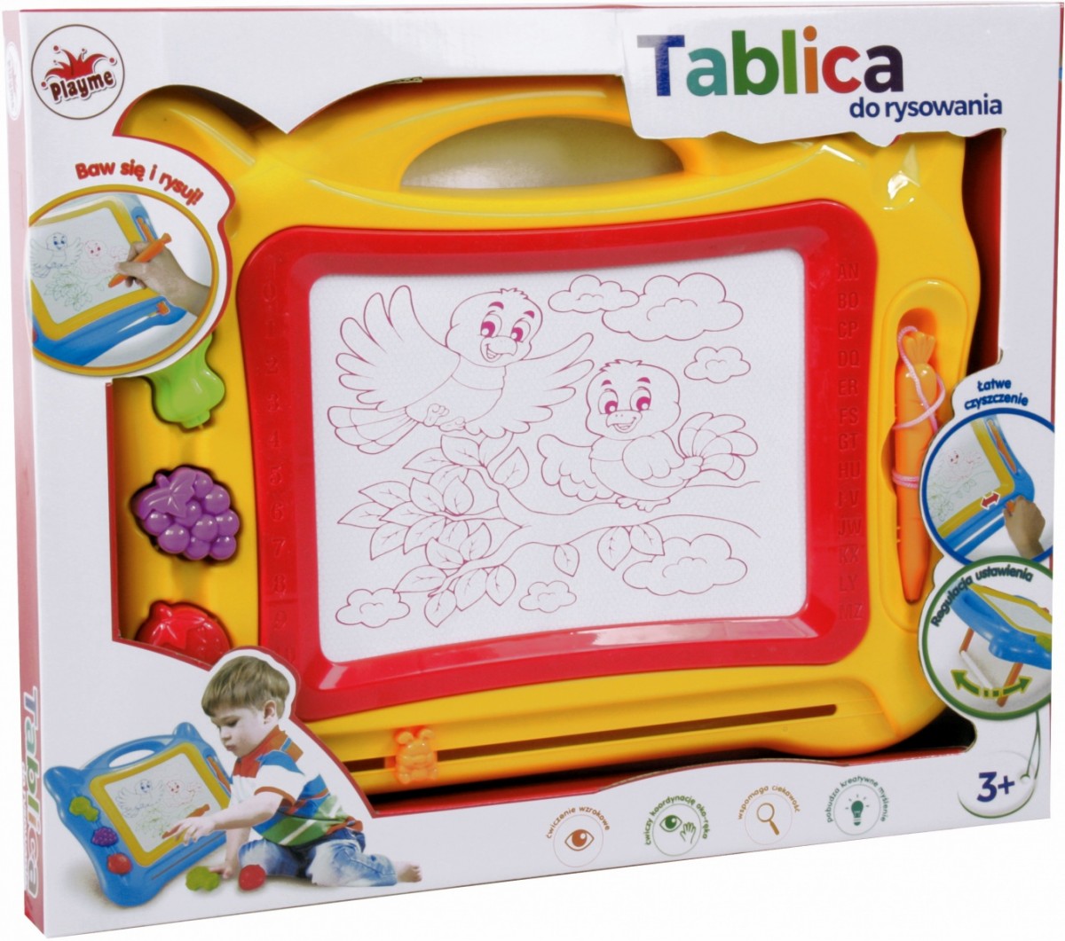 Tablica ze znikopisem z podstawką i magnesami