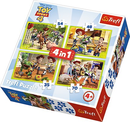 Puzzle 4w1 -  Toy Story - Ekipa zabawkowa