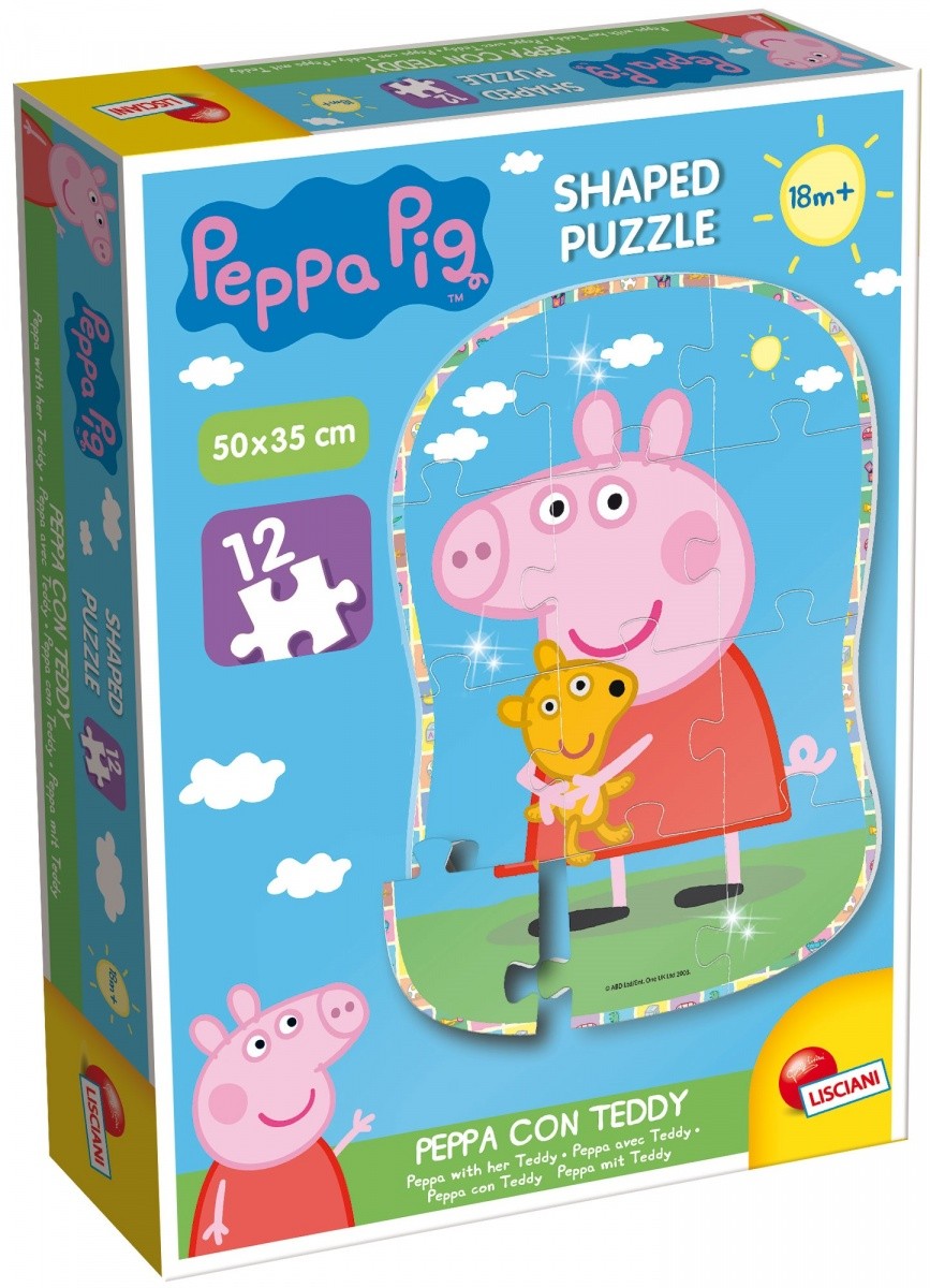 Puzzle Świnka Peppa Kształt - Peppa i Teddy