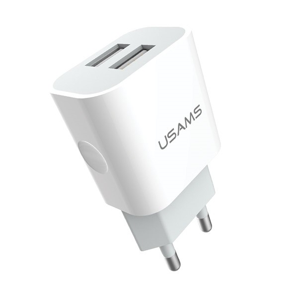 Ładowarka sieciowa 2xUSB 2.4A Fast Charging biała CC23TC01 