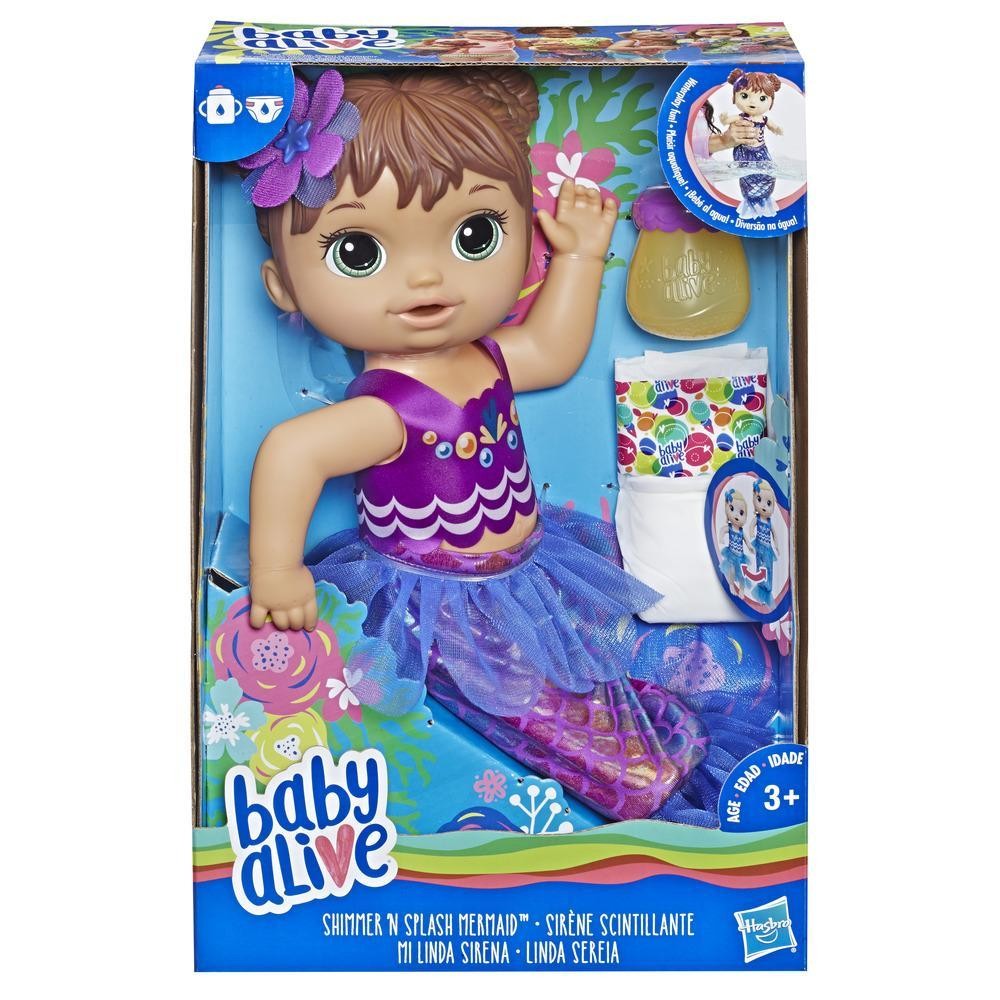 Lalka Baby Alive Migocząca Syrenka Brunetka