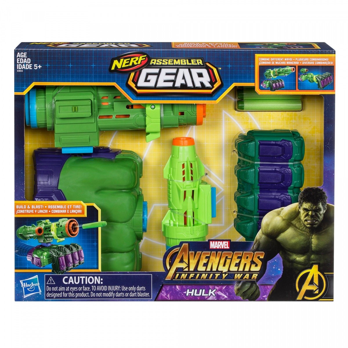 Wyrzutnia Nerf Avengers Infinity War Hulk Assembler Gear