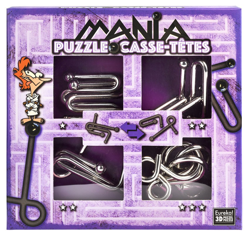 Gra Puzzle Mania Zestaw fioletowy Łamigłówki