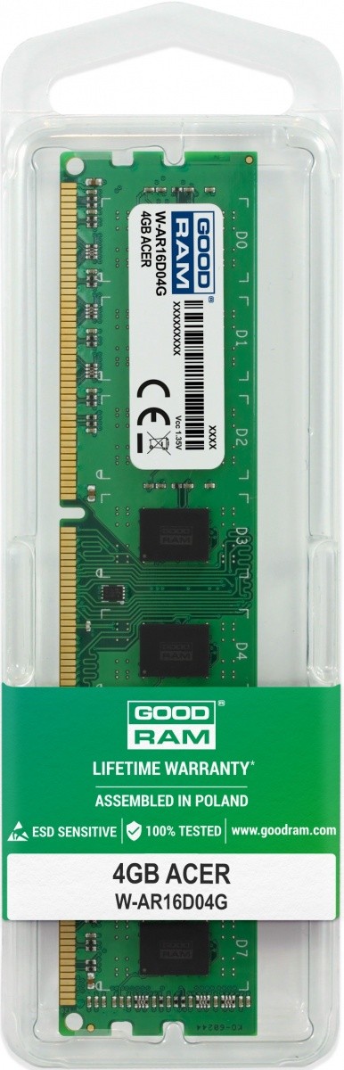 Pamięć dedykowana desktop Acer 4GB/1600(1333/1066)