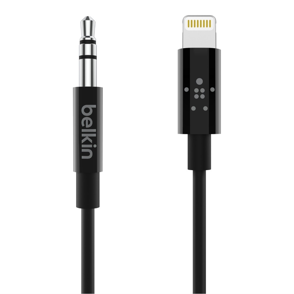 Adapter przejsciówka Lightning do 3,5mm Audio 0,9m czarny