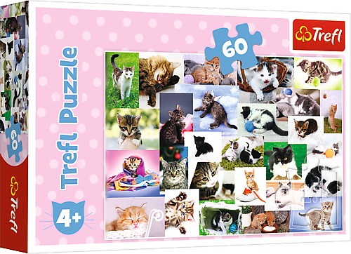 Puzzle 60 elementów - Koci świat