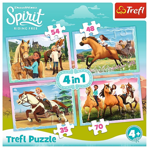 Puzzle 4w1 Spirit Riding Free, Popołudniowa przejażdżka