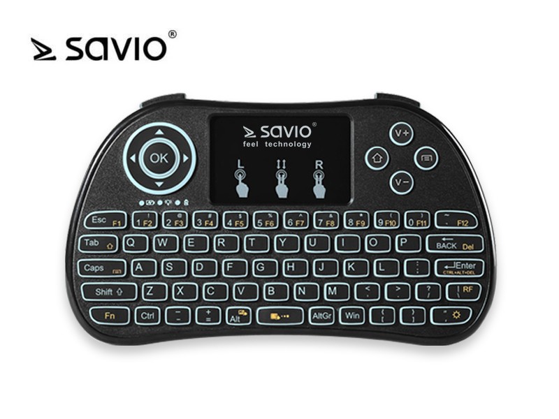 Klawiatura bezprzewodowa Android TV Box, Smart TV, PS3, XBOX360, PC SAVIO KW-01