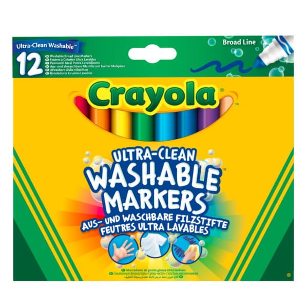 Flamastry grube zmywalne Crayola 12 szt.