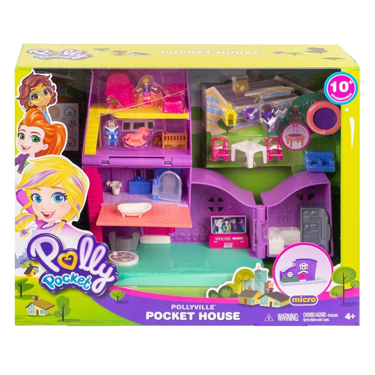 Zestaw figurek Polly Pocket Pollyville Domek Polly