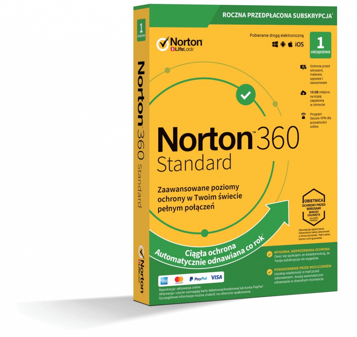 Norton 360 Standard 10GB PL 1 użytkownik, 1 urządzenie, 1 rok 21395085  