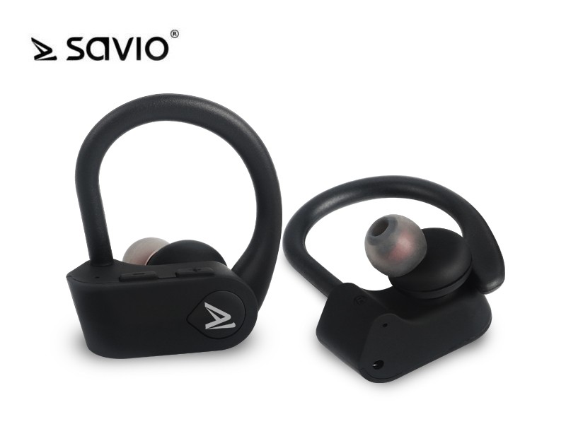 Słuchawki bezprzewodowe Savio TWS-03 Bluetooth 5.0 z mikrofonem, sportowe