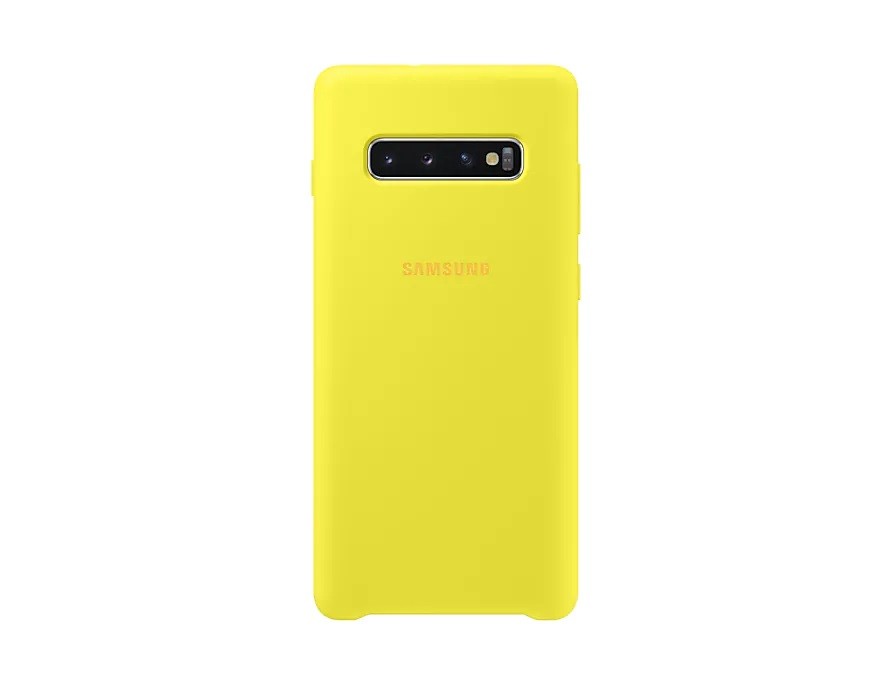 Etui Silicone Cover Galaxy S10+ żółte