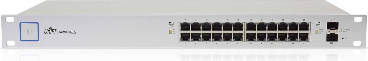 Switch 24x1GbE 2xSFP PoE US-24-500W 