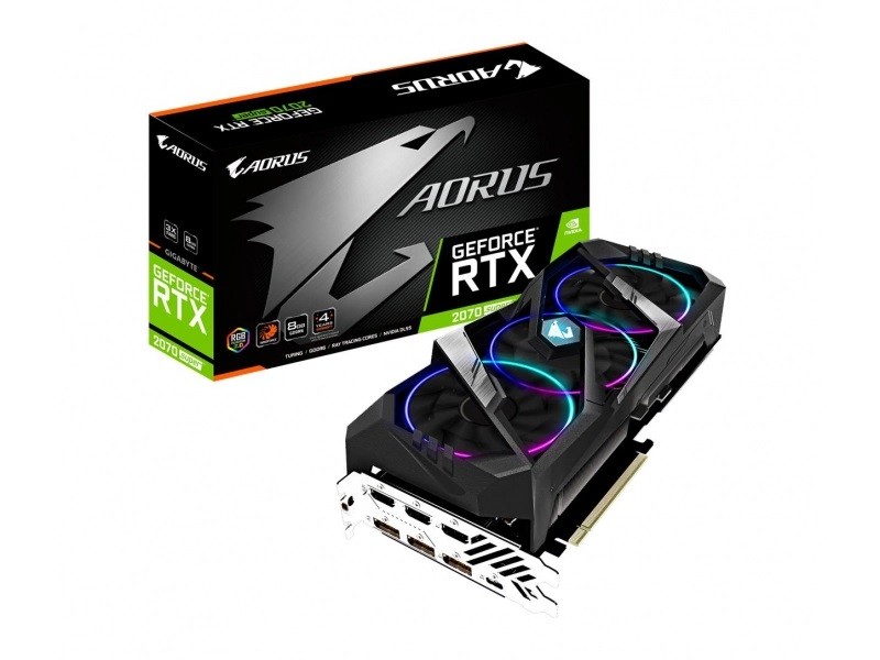 Karta graficzna GeForce AORUS RTX 2070SUPER 8G GDDR6 256BIT 3DP/3HDMI/USB-C 