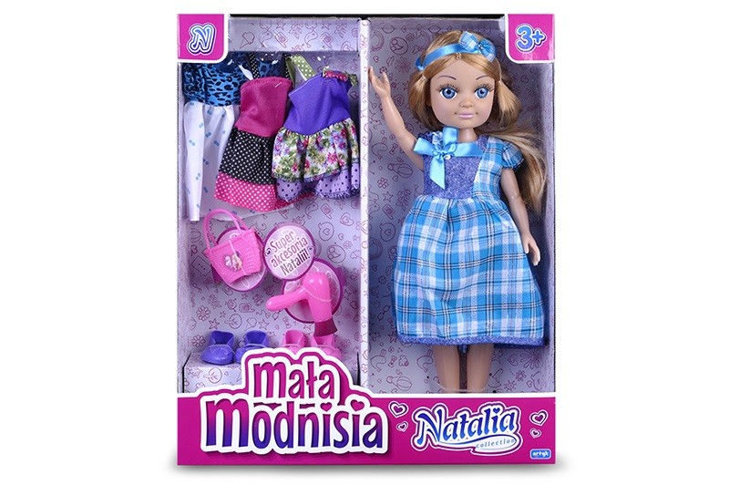 Lalka Natalia Mała Modnisia niebieska