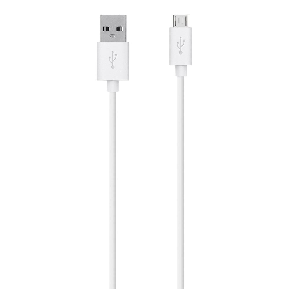 Kabel USB-A - microUSB 2m biały