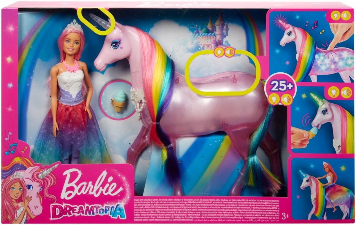 Lalka Barbie Jednorożec Magia świateł