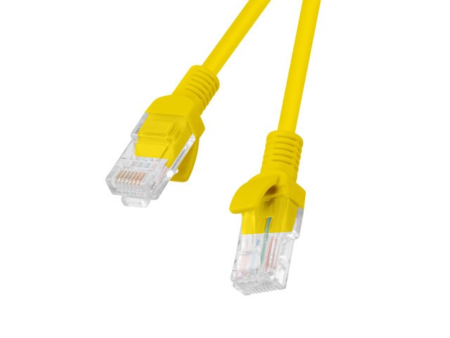 PATCHCORD KAT.5E 0.5M ŻÓŁTY FLUKE PASSED LANBERG 10-PACK