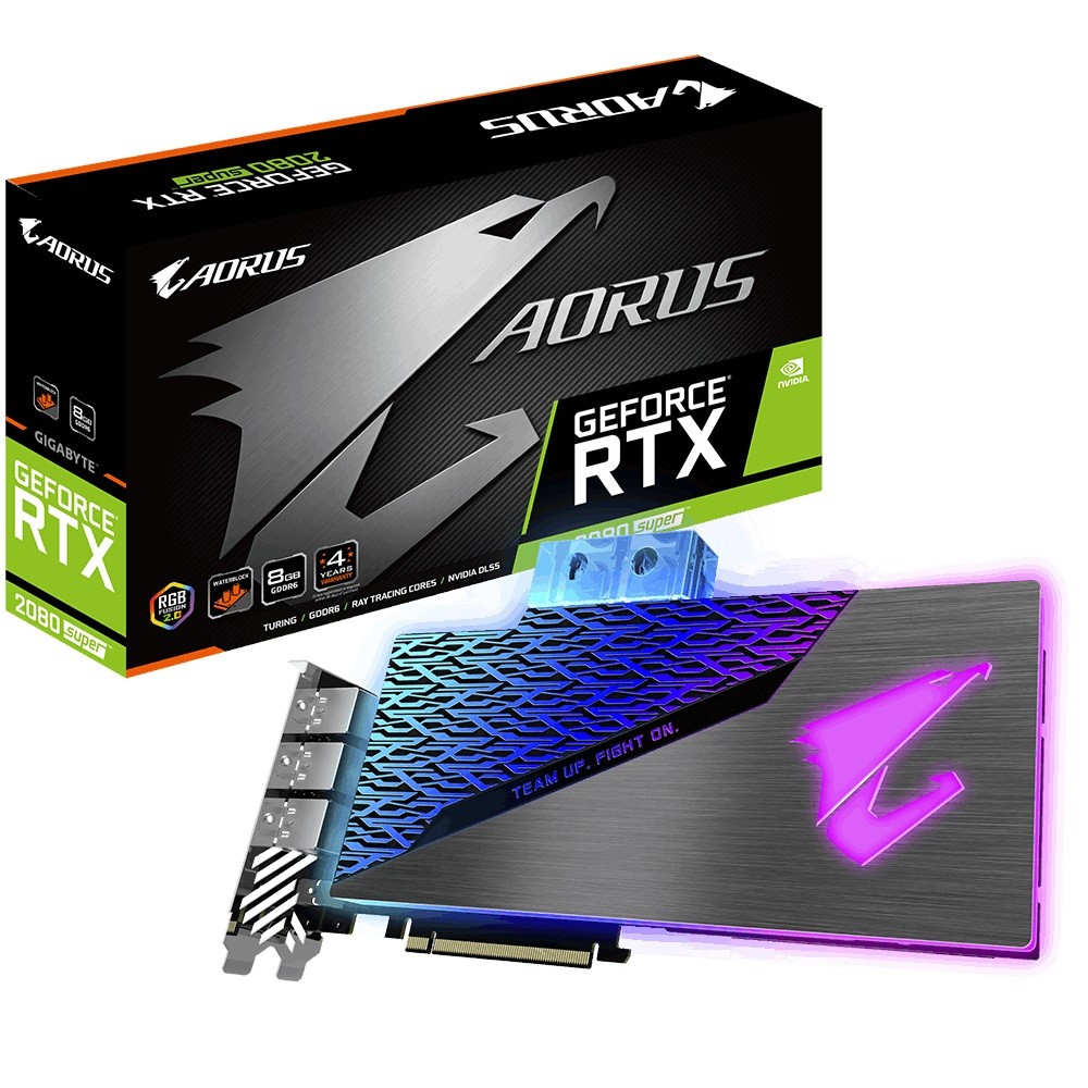 Karta graficzna GeForce AORUS RTX 2080 SUPER WATERFORCE WB 8G GDDR6 256BIT 3DP/3HDMI/USB-C