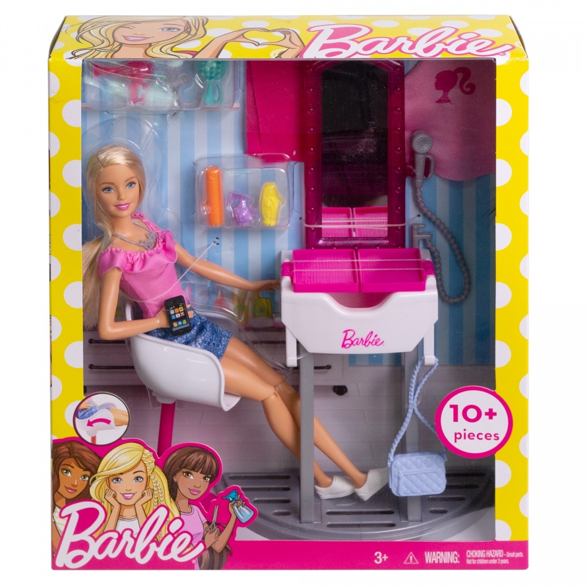 Lalka Barbie Salon fryzjerski 