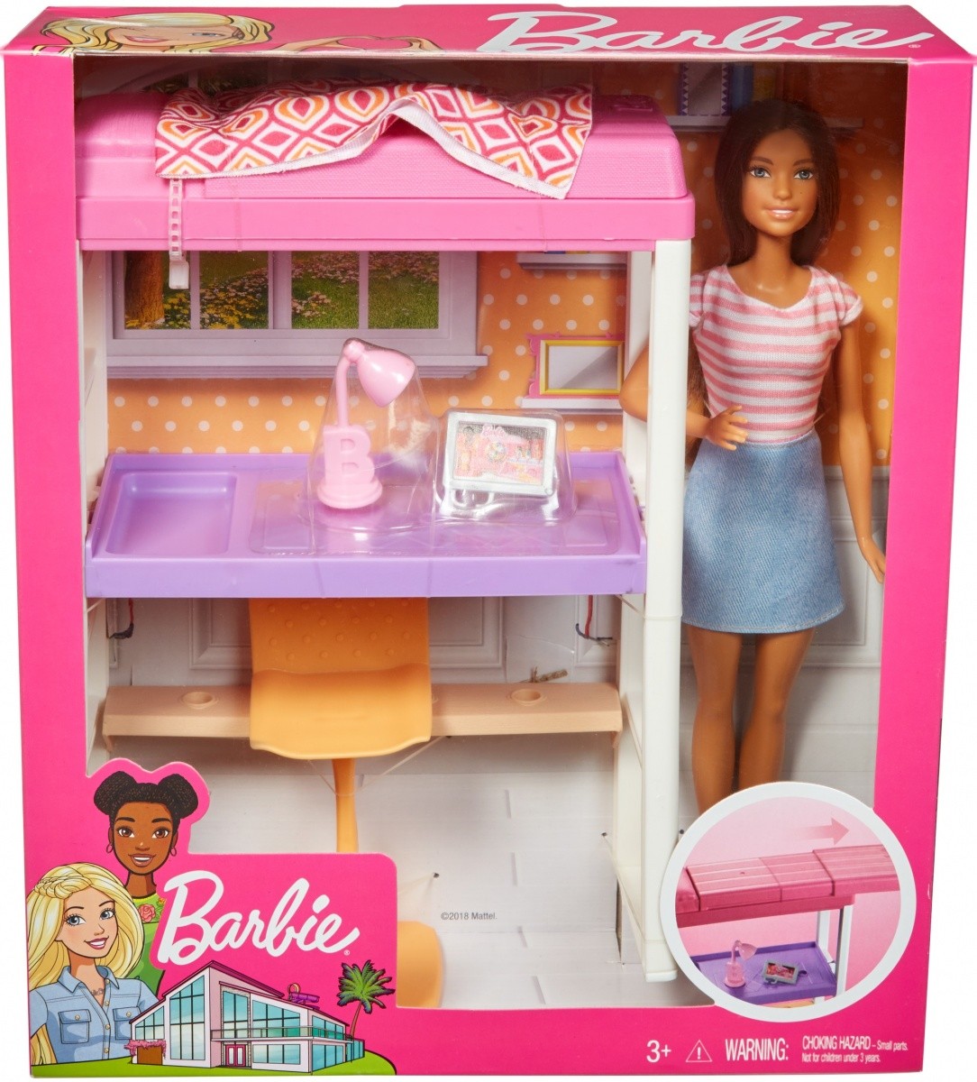 Lalka Barbie zestaw Sypialnia 