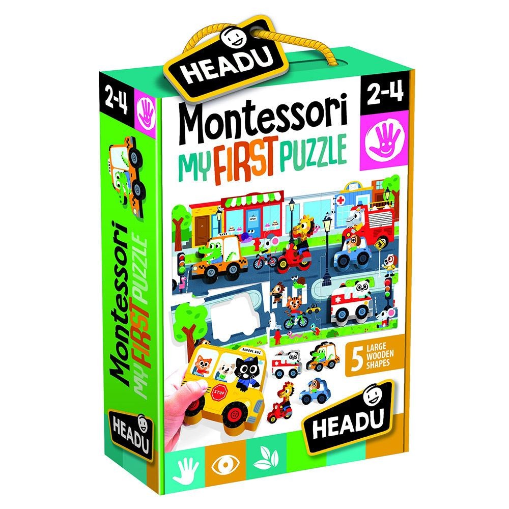 Gra HEADU Montessori Pierwsze puzzle - Miasto