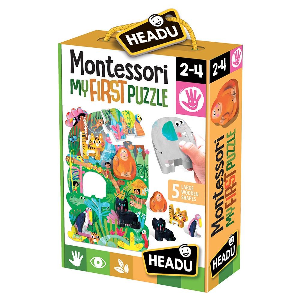 Gra HEADU Montessori Pierwsze puzzle - Dżungla