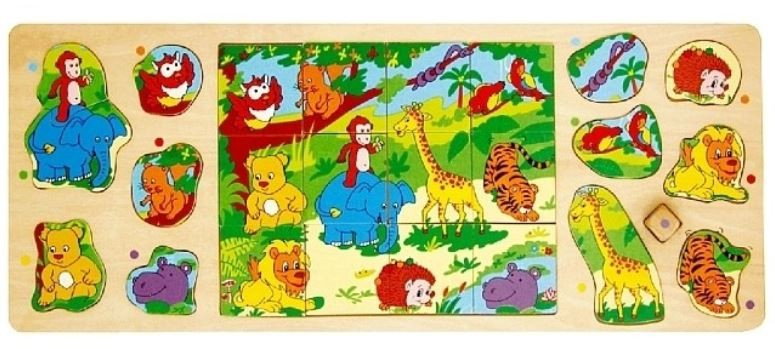 Puzzle TOP BRIGHT 3 w 1 - Dżungla