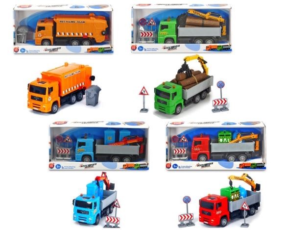 Pojazdy Heavy City Truck, 22 cm, 4 rodzaje