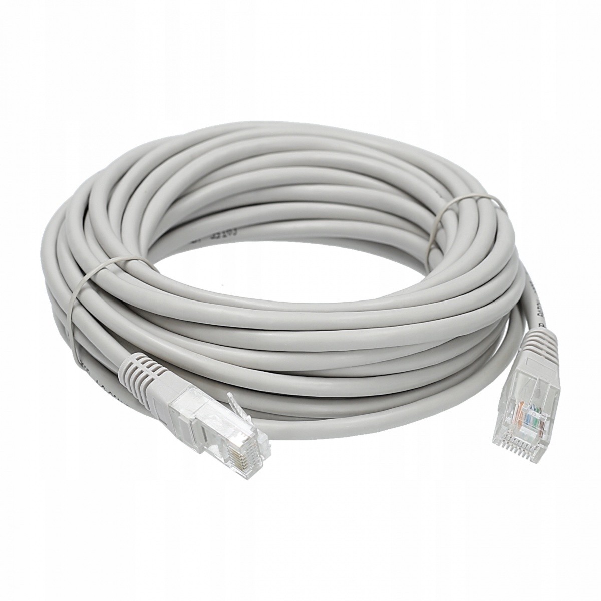 Kabel sieciowy CAT.5E 7,5m szary, zestaw 5szt.