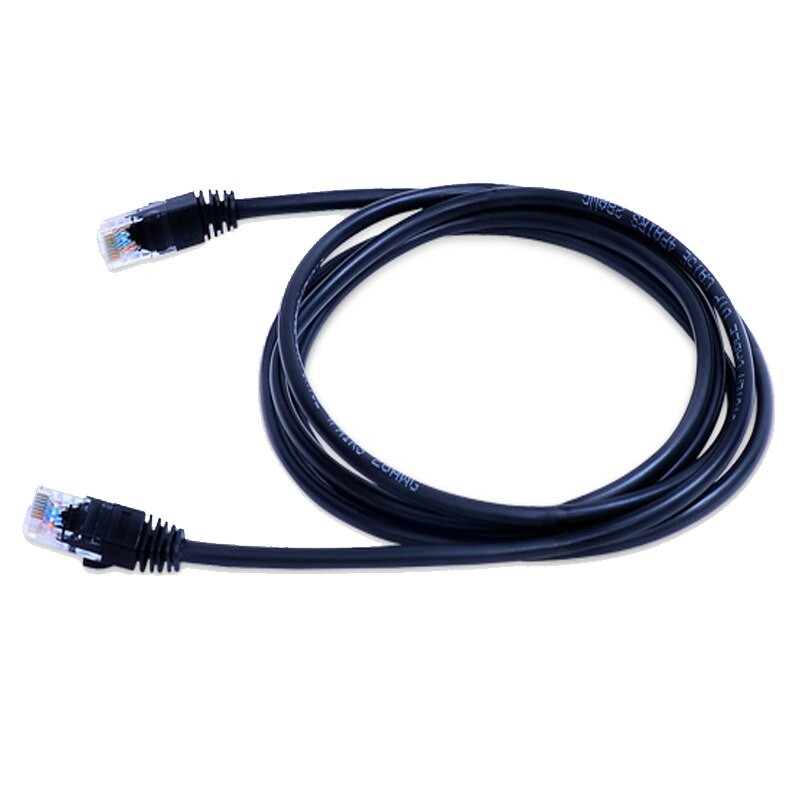 Kabel sieciowy CAT 5E UTP 1m czarny, zestaw 5 szt.