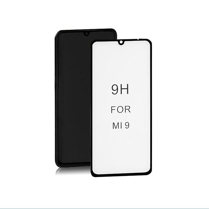 Hartowane szkło ochronne do Xiaomi Mi 9 | 6D | Czarne | pełne