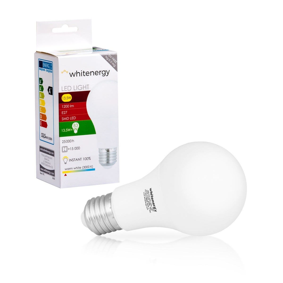 Żarówka LED ZESTAW 10szt. A70 E27 13,5W 1200lm Ciepła biała Mleczna