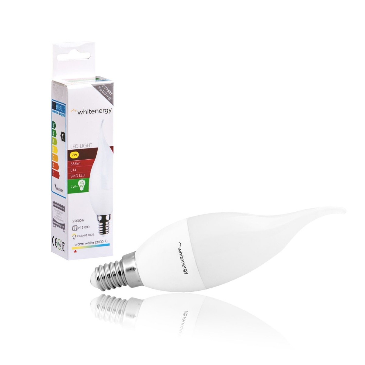 Żarówka LED zestaw 10szt 8xsmd2835 c37l e14 7w 556lm  ciepła biała mleczna