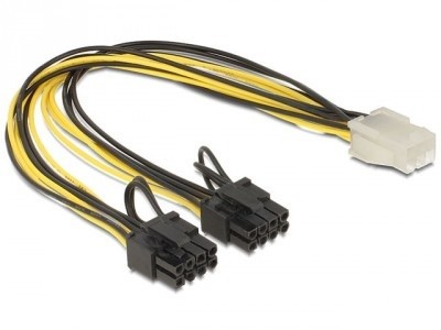 Kabel rozdzielacz zasilania PCI EXPRESS 2x8PIN/1x6PIN 