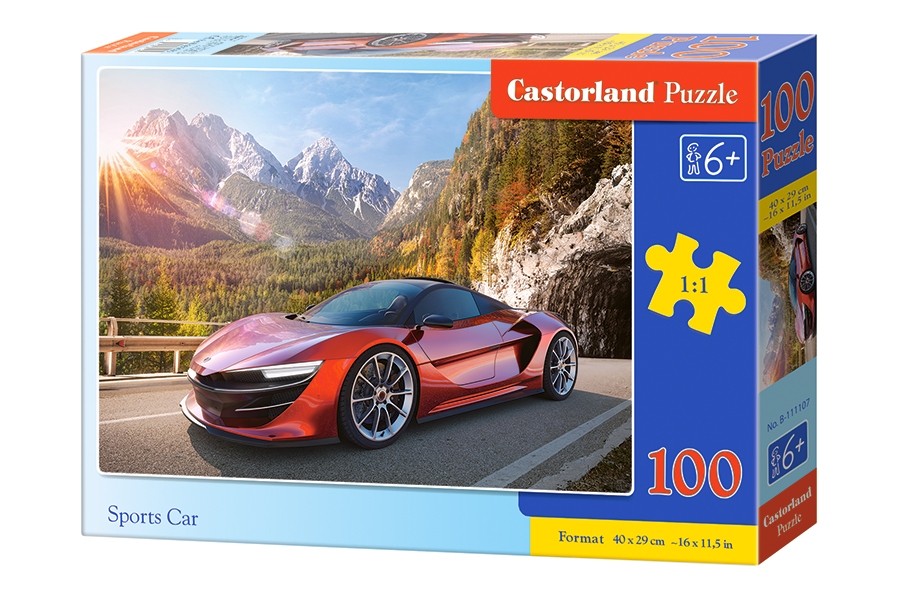 Puzzle 100 elementów - Sportowy samochód