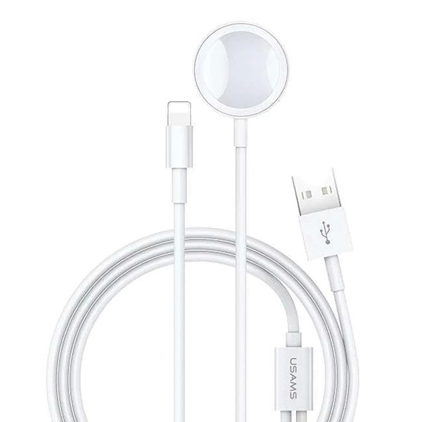 Ładowarka indukcyjna Apple Watch + kabel lightning 2w1 biała