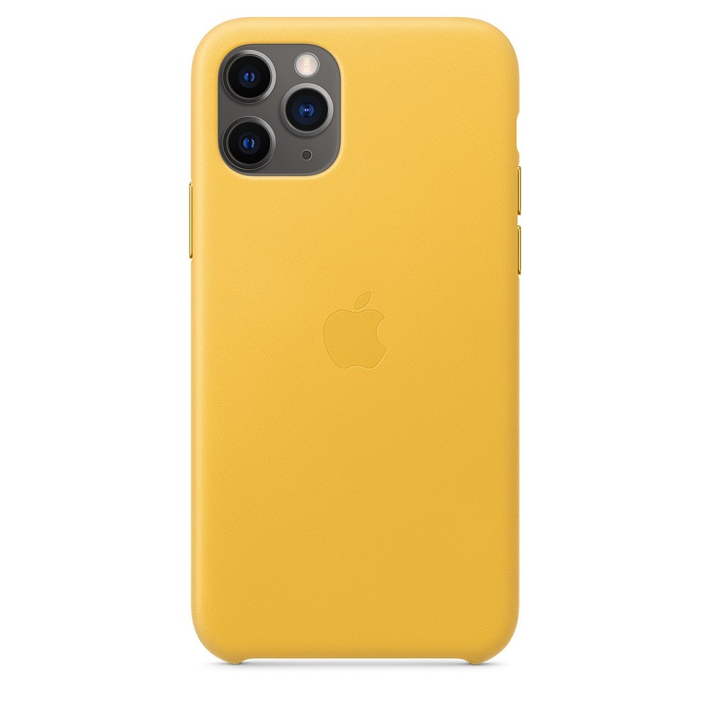 Skórzane etui do iPhone 11 Pro - soczysta cytryna