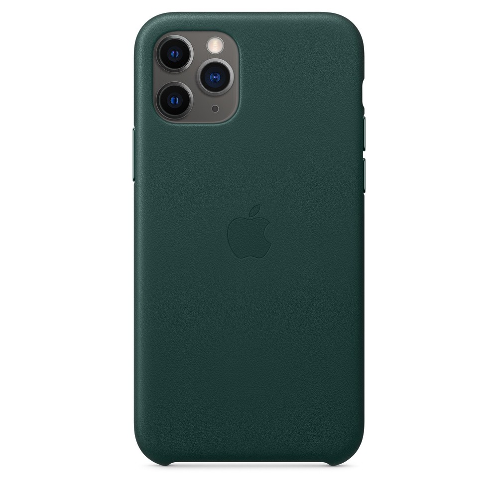 Skórzane etui do iPhone 11 Pro - leśna zieleń