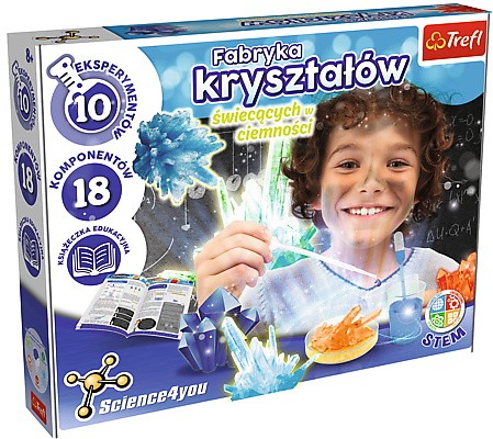 Zestaw edukacyjny Fabryka Kryształów świecących w ciemności