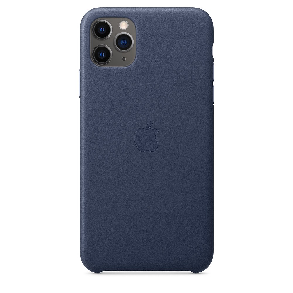 Skórzane etui do iPhone 11 Pro - nocny błękit