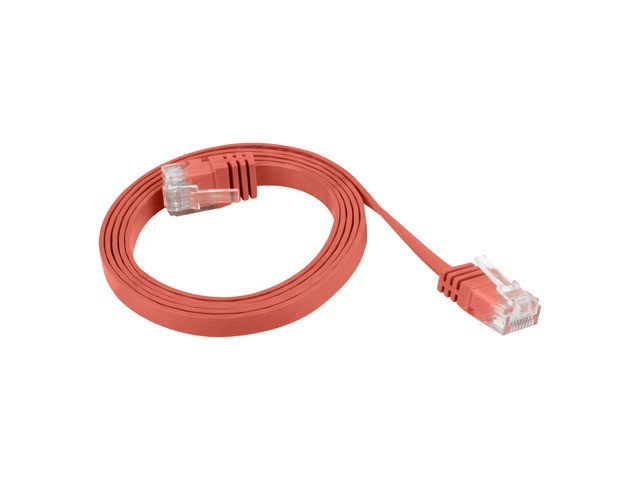 Patchcord kat. 5e FLAT 1m czerwony PCUF5-10CC-0100-R