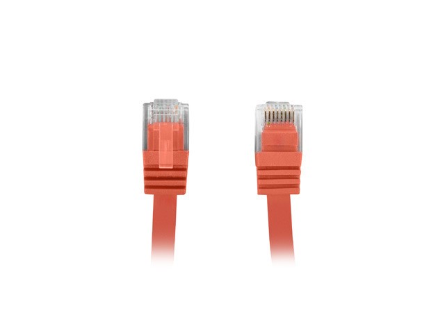 Patchcord kat. 5e FLAT 1,5m czerwony PCUF5-10CC-0150-R