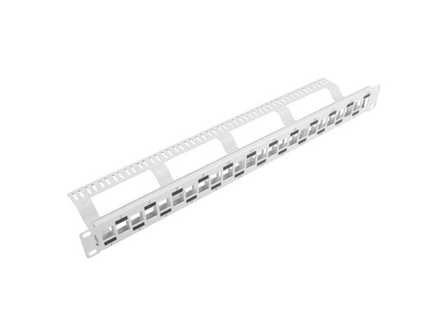 Patch Panel PPKS-1224-S 24 Port 1U 19 naprzemienny szary