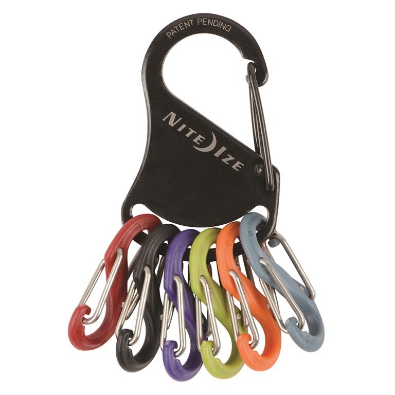 Brelok KeyRack stal nierdzewna + 6 x micro karabińczyk plastik mix kolorów 