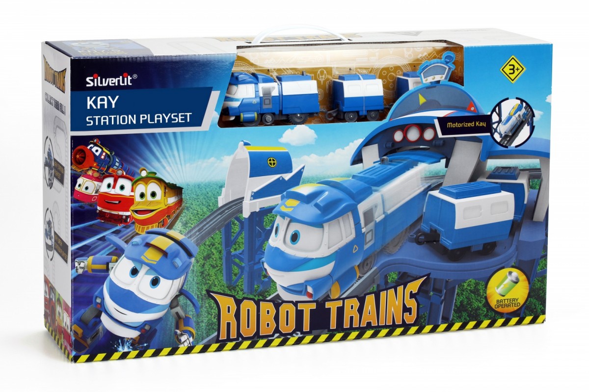 Stacja z pociągiem Kay Robot Trains 