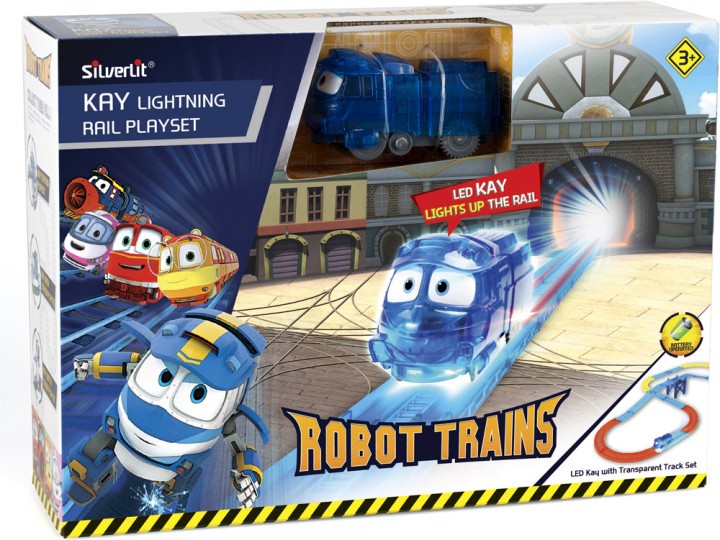 Zestaw z torami Robot Trains Świecący Kay