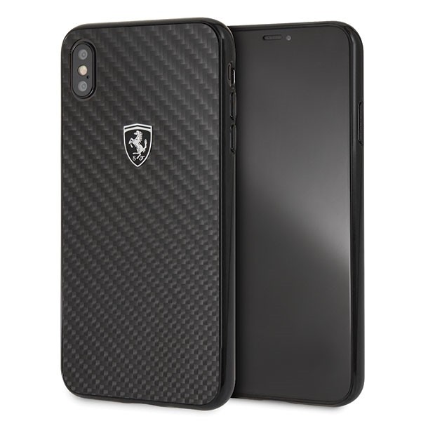 Etui hardcase FEHCAHCI65BK iPhone Xs Max czarny Carbon Heritage 